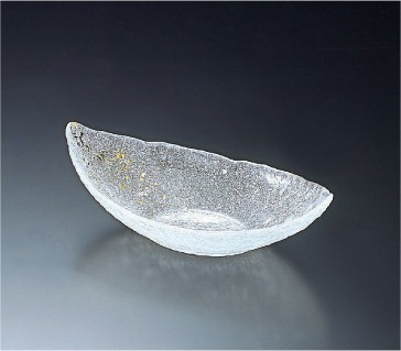 YO-206 金彩淡雪 舟形小鉢 ￥1,870